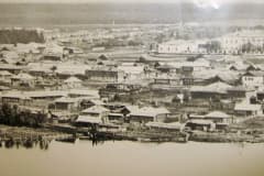 Нижний Тагил. Вид с Лисьей горы. Панорама центральной части посёлка. Демидовский госпиталь 1890-е годы.