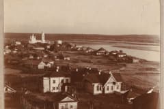 Общий вид на село Верхние Городки с севера. 1912 год.