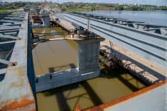 Строительство моста через Нижнетагильский пруд, 07.07.2021 г.  Фото пресс-службы администрации Н. Тагила.