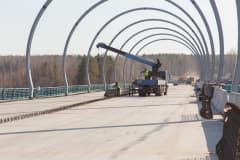 Строительство моста через Нижнетагильский пруд, 26.04.2022 г.