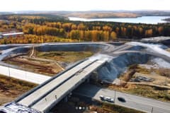 Строительство моста через Нижнетагильский пруд, ноябрь 2021 г.