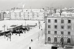 Тагил. Рынок и здание аптеки по ул. Пархоменко.1964 г. (НТГИА. Сейчас здесь здание таможни. Коллекция фотодокументов. Оп.1Н1.Д.2676).
