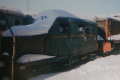 Нижнетагильская узкоколейка, Дрезина ПД у депо на станции Гальяновская. 1990-е годы.