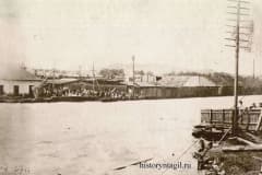 Нижний Тагил. Снесло зеленый мост у проходной завода Куйбышева. После наводнения июль 1927 года.