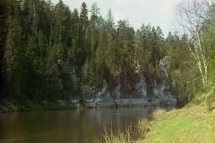 Река Чусовая.  Часть камня Гребешки. 1912 год.