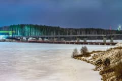 Строительство моста через Нижнетагильский пруд 13.11. 2021 г. Фотоархив Михаил Павлов.