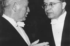 М. А. Шолохов и Мелентьев Юрий Серафимович 1965 г в Швеции перед Нобелевской премией за роман «Тихий Дон».