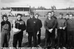 Н-Тагил. 1963 год. Команда по лёгкой атлетике "Спутник" занявшее 1 место по городу.