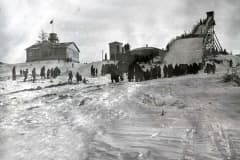 Н-Тагил. Трамплин и горно-лыжная база УВЗ на Пихтовой горе (фото 1950 г.)