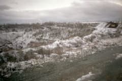 Старый карьер, расположенный между Кедун-Быково и Гальяновской. Справа проходила линия узкоколейной железной дороги. 30.10.2004 год.